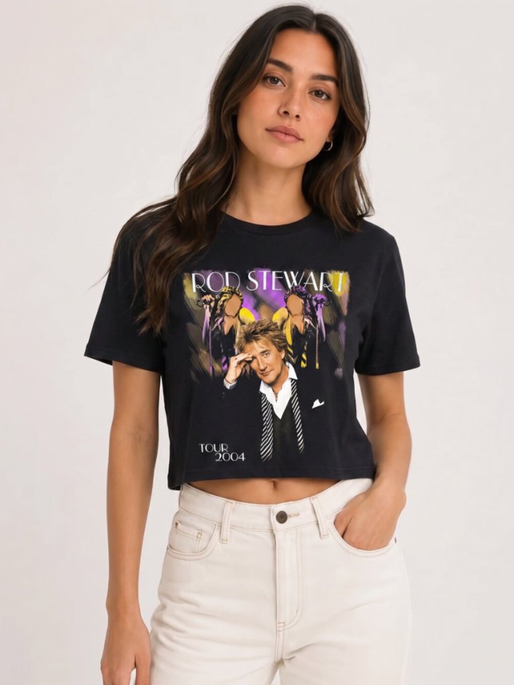 ROD STEWART BAND  TOUR  TEE WOMENS (XL)